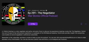 The War Stories Official Podcast Link to Crisis Negotiator Pat Doering's Episode